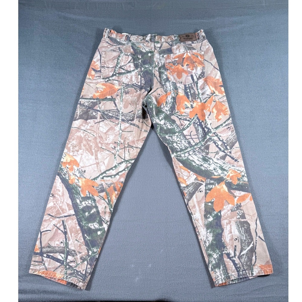 Wrangler Men's 36x34‎ Camo Jeans Realtree Style Hunting Pants 100% Cotton Denim - Picture 2 of 10